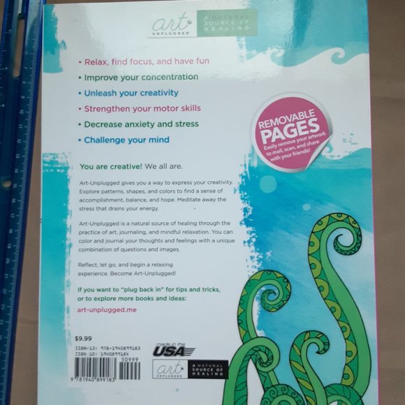 2016 Art Unplugged Water Wonders Journal and Coloring Book - Picture 6 of 7